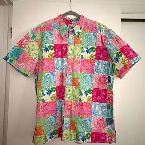 Lilly Pulitzer Vibrant Patchwork Men's Shirt